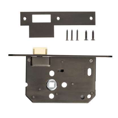 Loopslot gun metal zonder sluiting met bevestigingsmateriaal