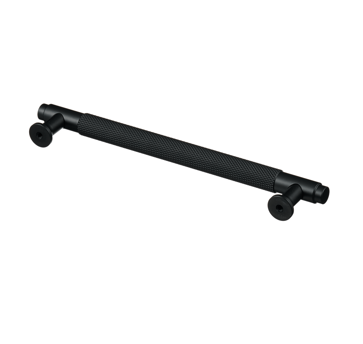 Meubelgreep in zwart met diamond cut structuur, hartafstand 160 mm, lengte 194 mm