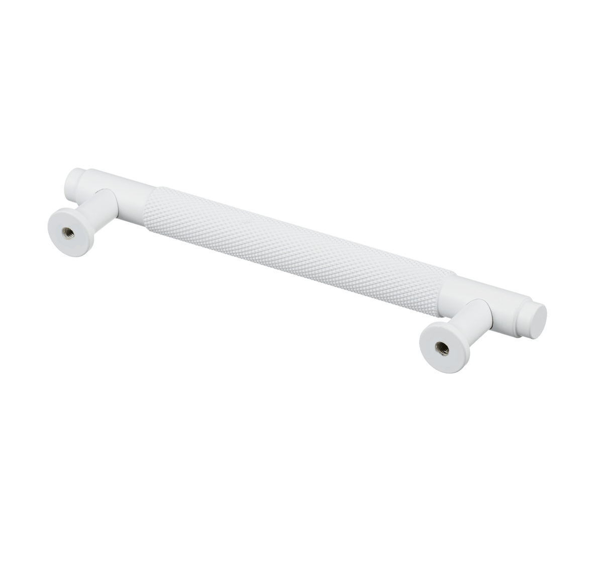 Meubelgreep in wit met diamond cut structuur, hartafstand 96 mm, lengte 130 mm
