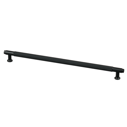 Meubelgreep in zwart met diamond cut structuur, hartafstand 320 mm, lengte 352 mm