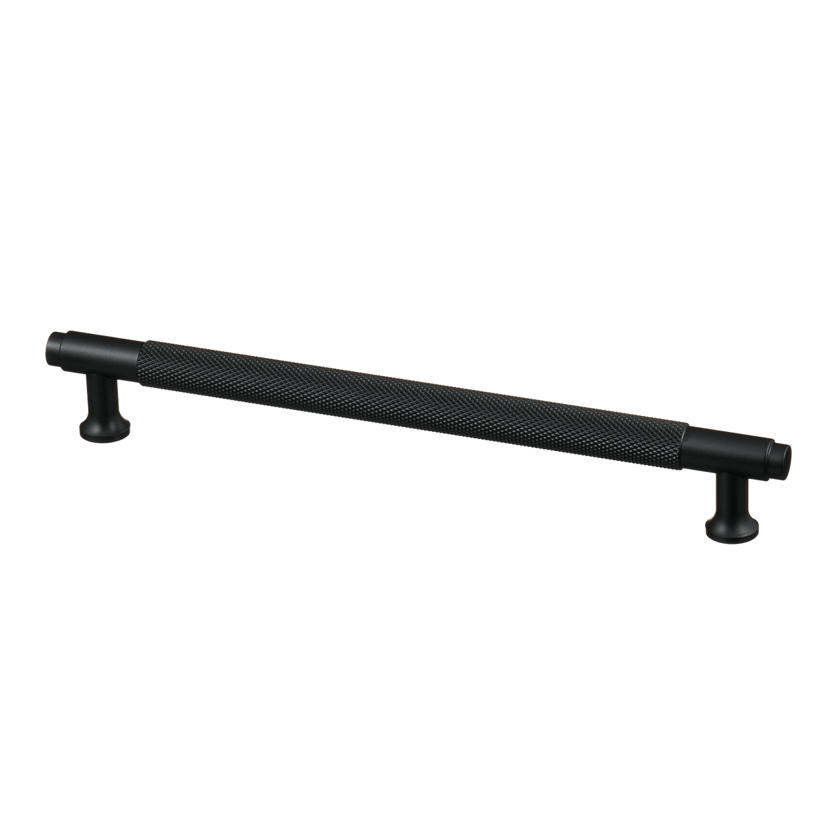 Meubelgreep in zwart met diamond cut structuur, hartafstand 192 mm, lengte 224 mm