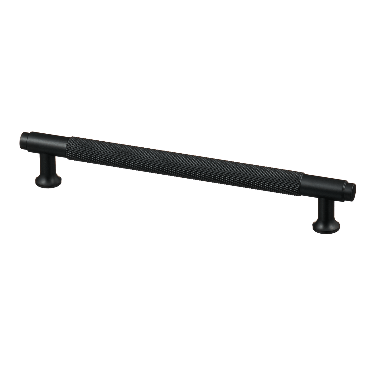 Meubelgreep in zwart met diamond cut structuur, hartafstand 160 mm, lengte 194 mm