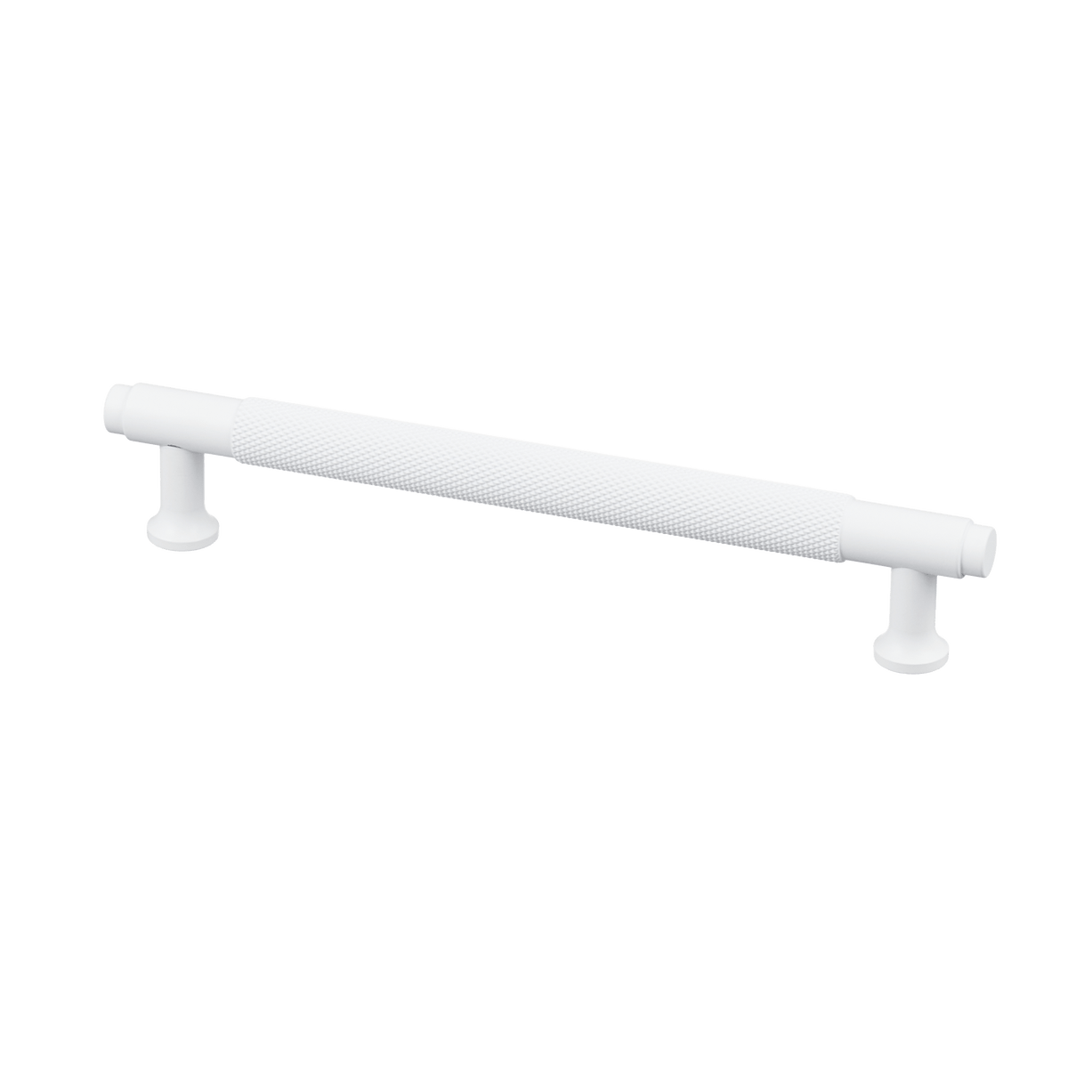 Meubelgreep in wit met diamond cut structuur, hartafstand 160 mm, lengte 194 mm