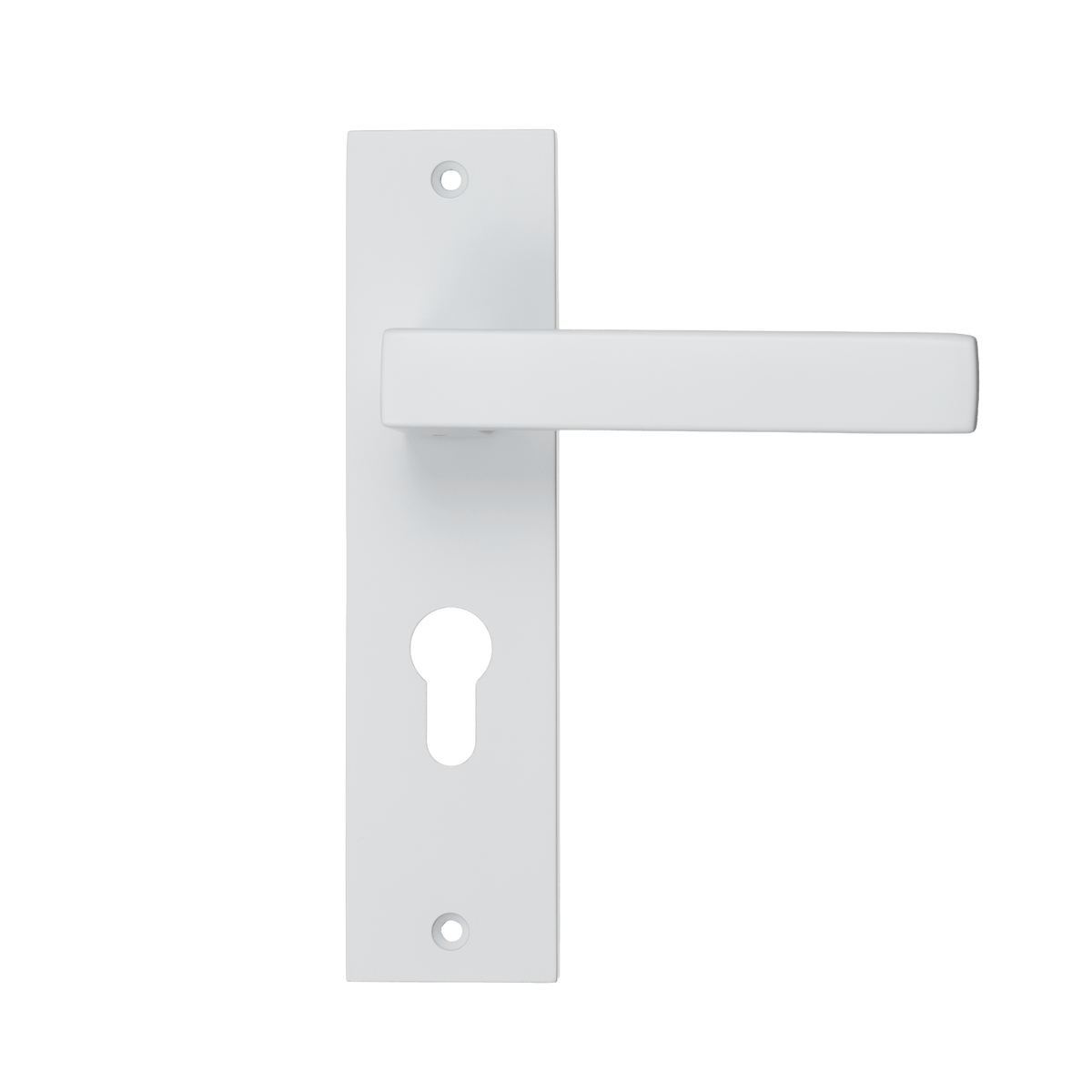 Deurklink Arezzo in wit met cilindergat 55 mm