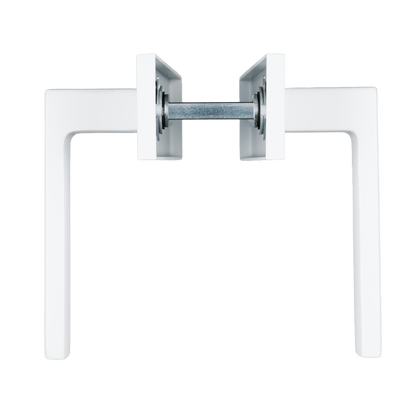 Deurklink Lorto in wit met cilindergat 55 mm