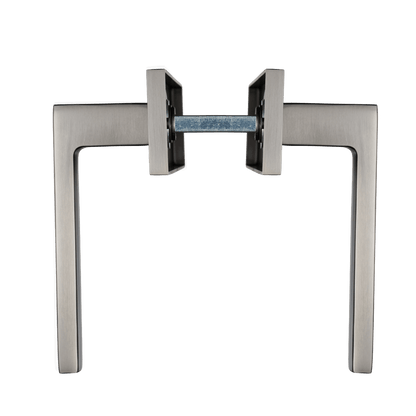 Deurklink Fano in gun metal met cilindergat 55 mm