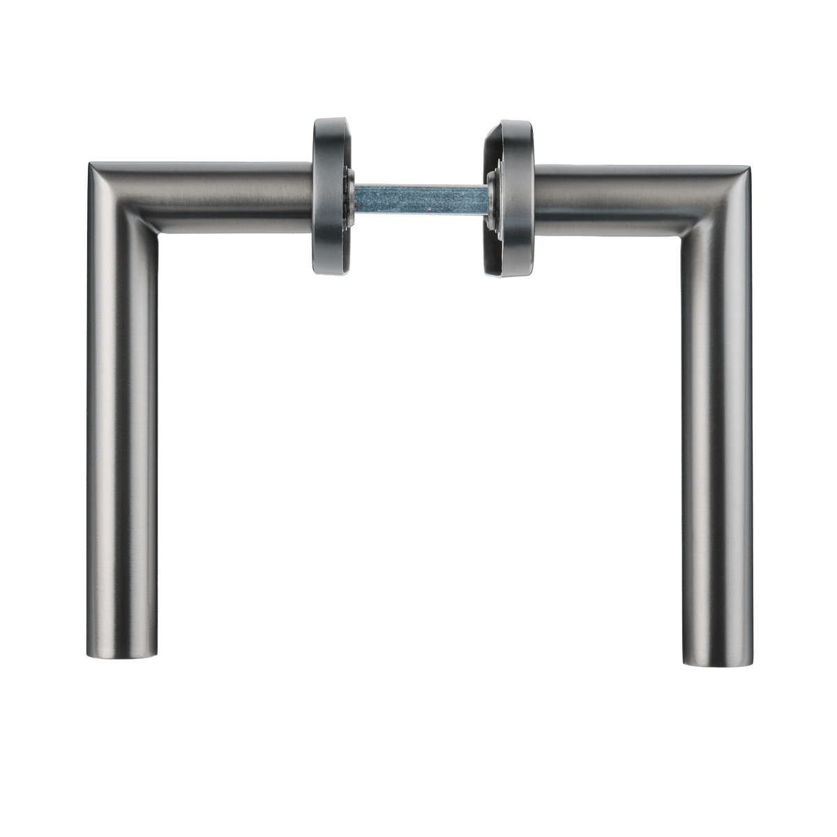 Deurklink Silvano in gun metal met sleutelgat