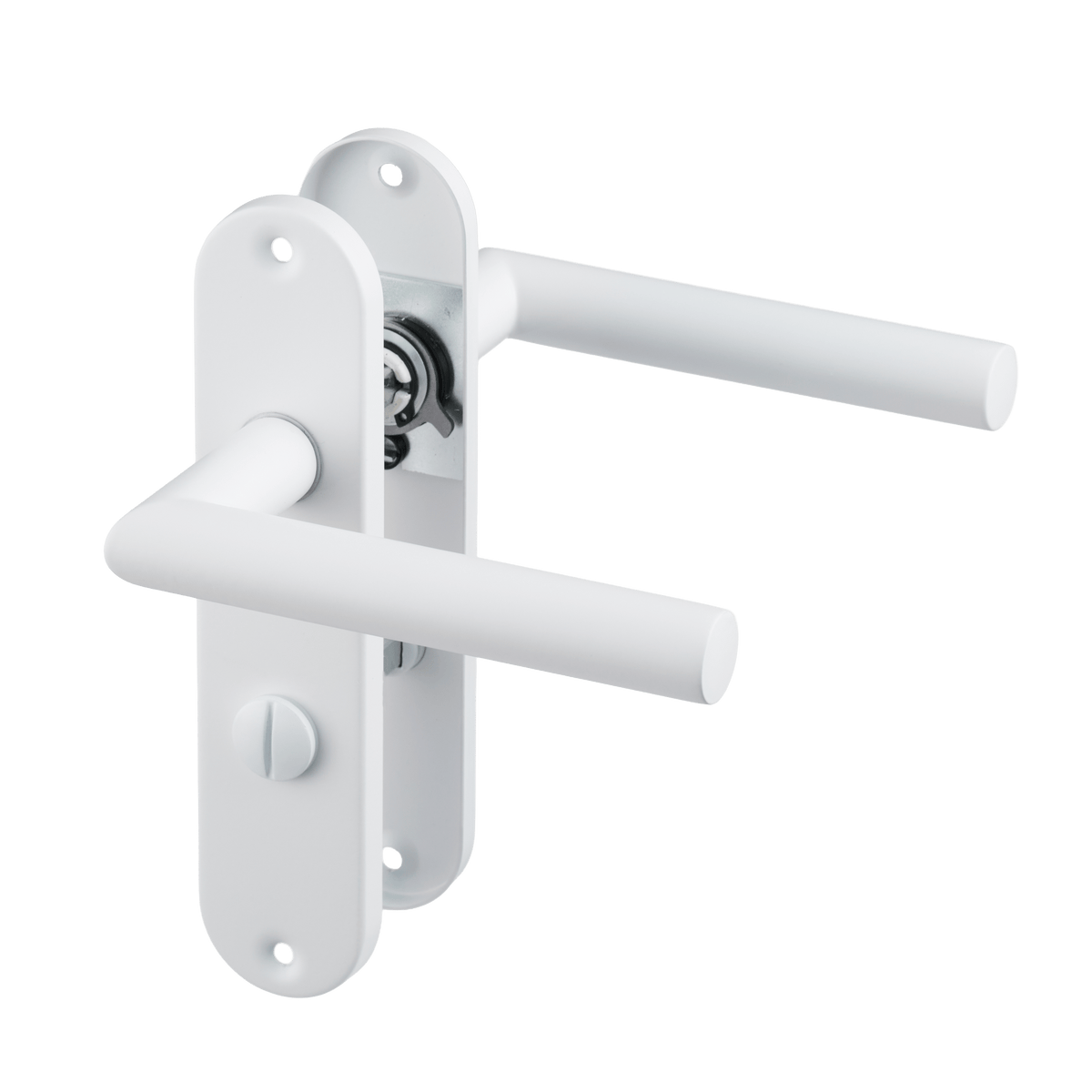Deurklink Calzio in wit met WC-sluiting