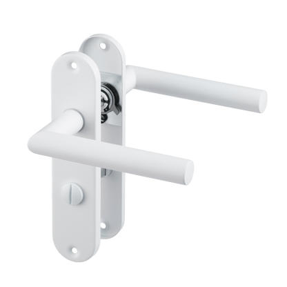Deurklink Calzio in wit met WC-sluiting