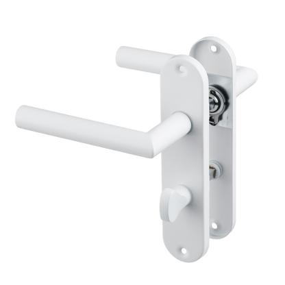 Deurklink Calzio in wit met WC-sluiting