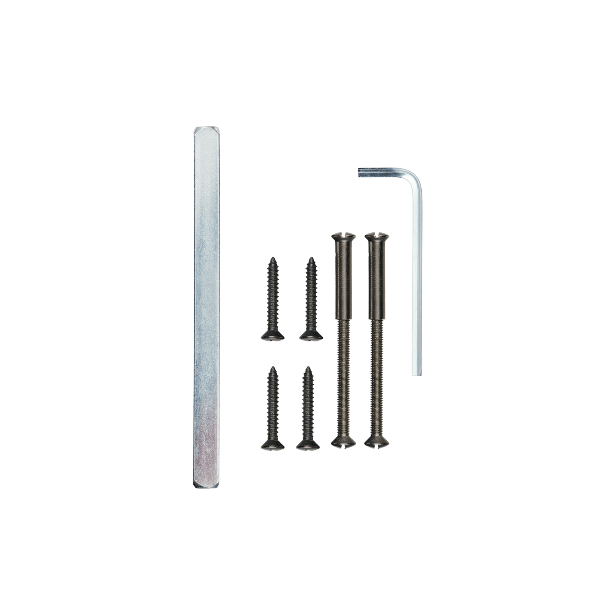 Bevestigingsmateriaal voor deurklink Silvano in gun metal met WC-sluiting