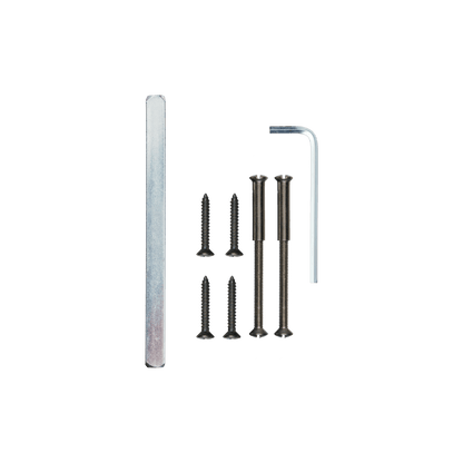 Bevestigingsmateriaal voor deurklink Silvano in gun metal met cilindergat