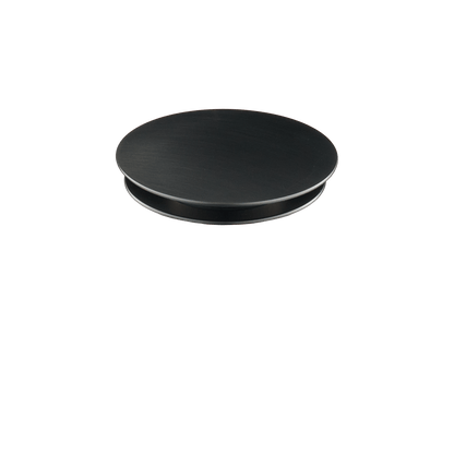 Ronde afdekdop van clickwaste afvoerplug Fluezza in gun metal