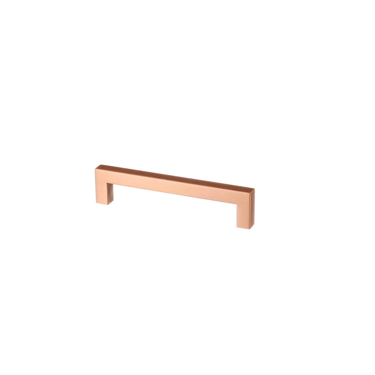 Meubelgreep in koper, hartafstand 128 mm, lengte 140 mm