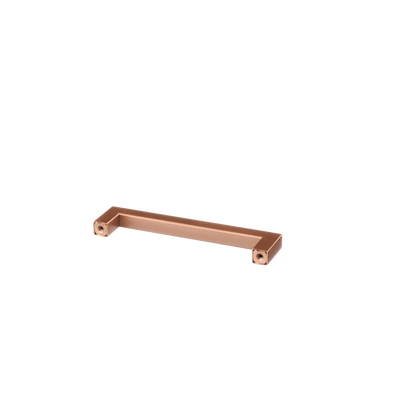 Meubelgreep in koper, hartafstand 128 mm, lengte 140 mm