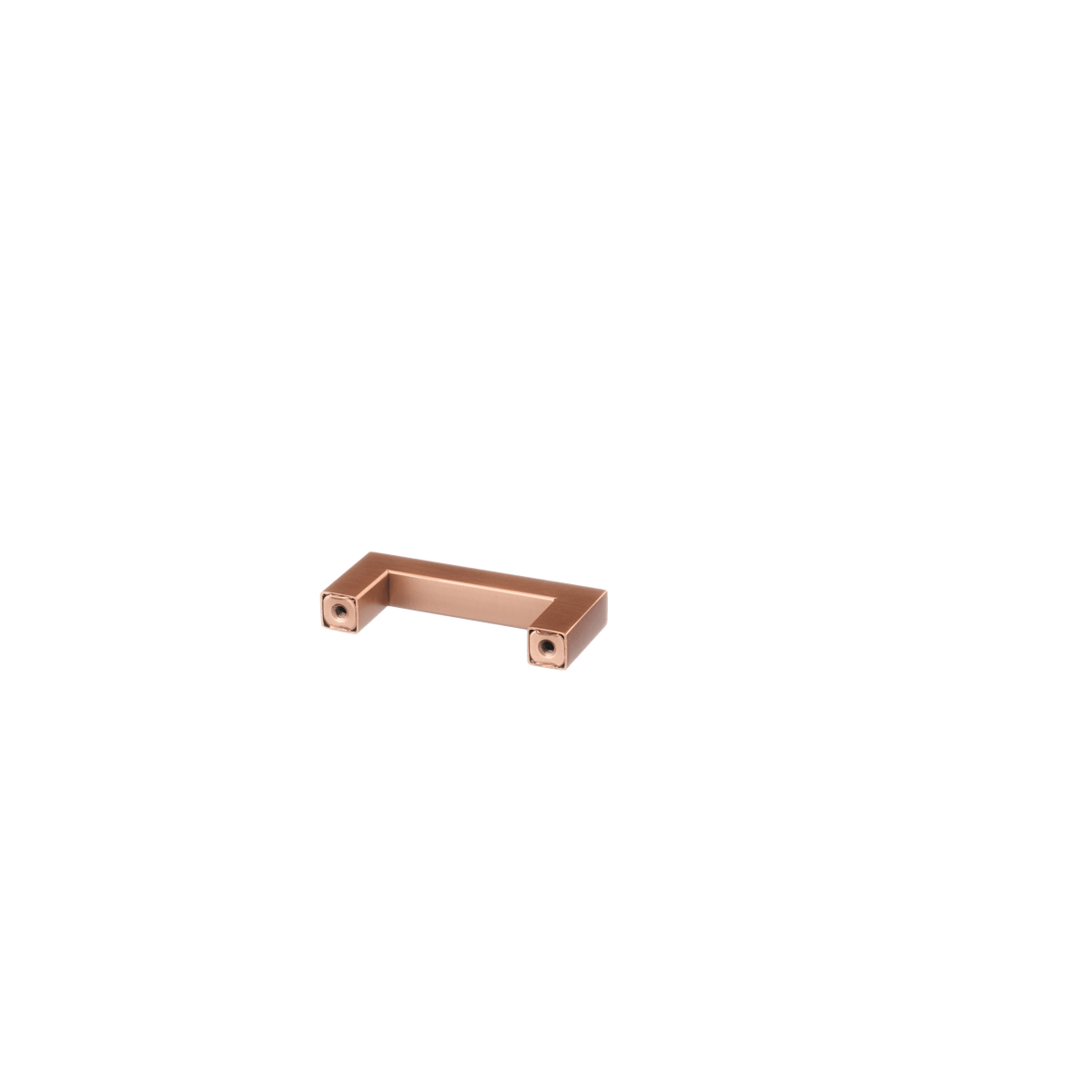 Meubelgreep in koper, hartafstand 64 mm, lengte 76 mm