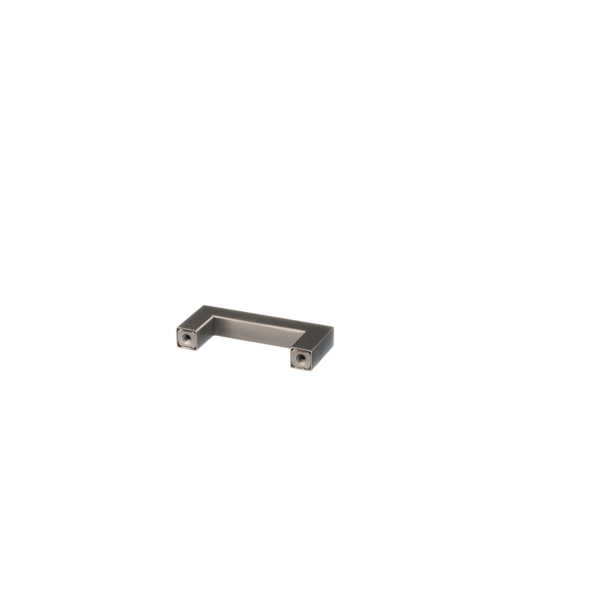 Meubelgreep in gun metal, hartafstand 64 mm, lengte 76 mm