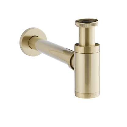Wastafelsifon Scarini in mat goud