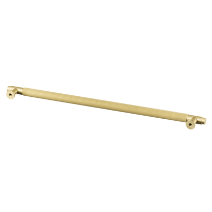 Meubelgreep in goud met diamond cut structuur, hartafstand 320 mm, lengte 352 mm