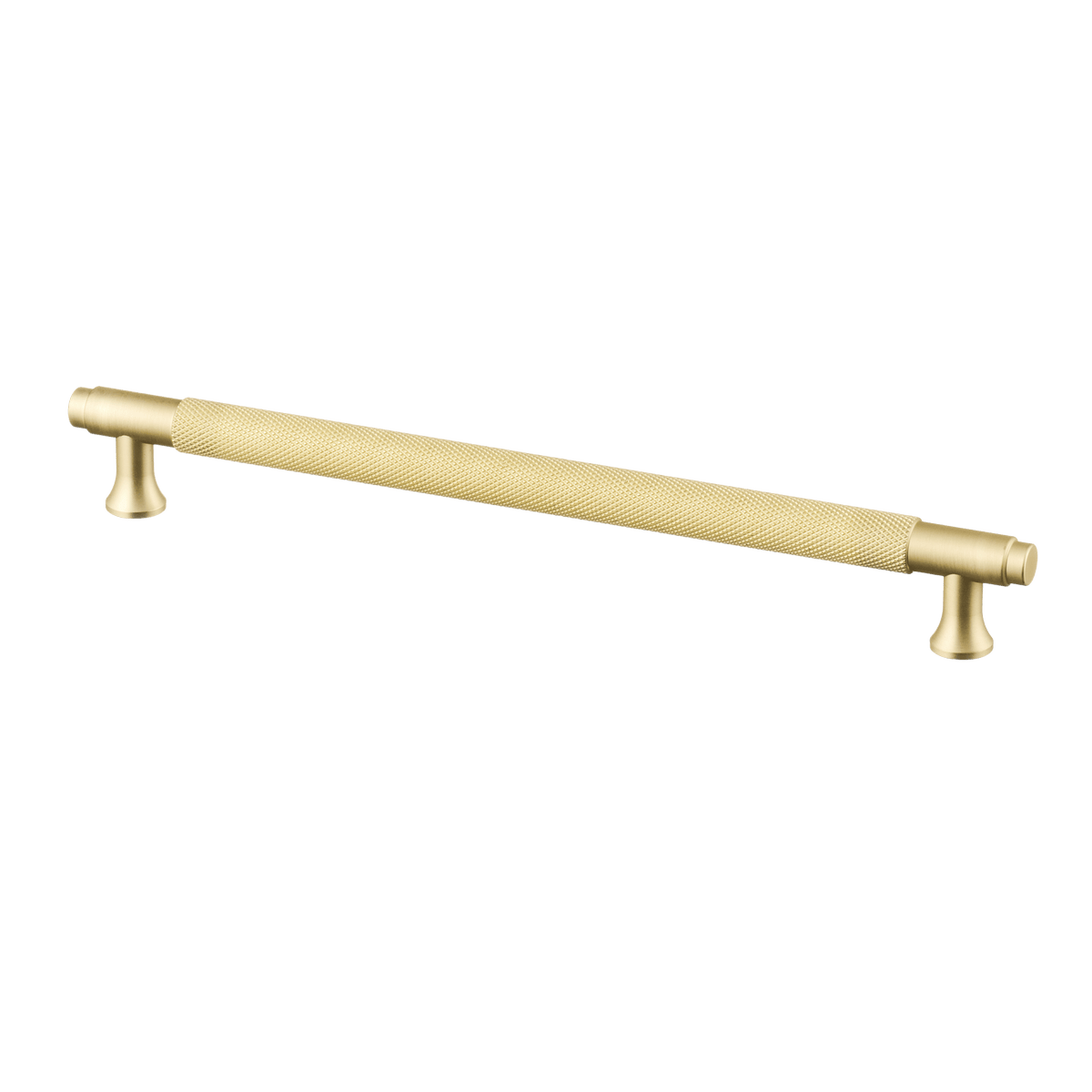 Meubelgreep in goud met diamond cut structuur, hartafstand 224 mm, lengte 256 mm