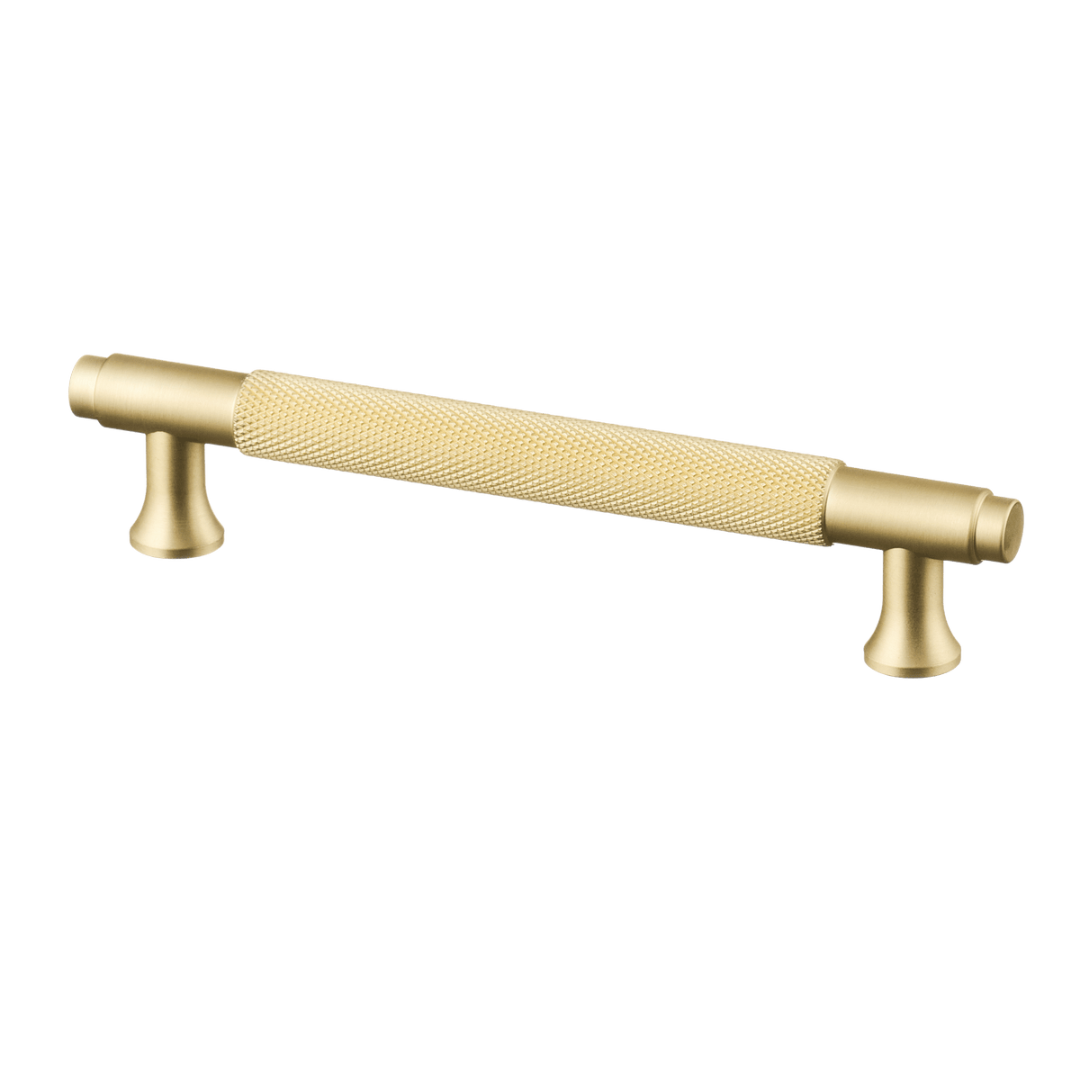 Meubelgreep in goud met diamond cut structuur, hartafstand 128 mm, lengte 164 mm