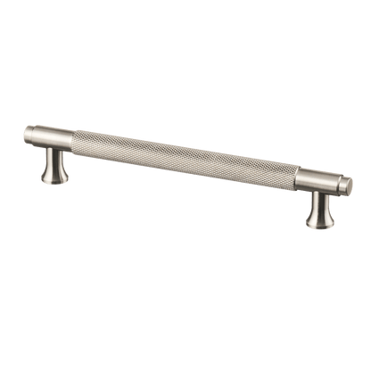 Meubelgreep in RVS met diamond cut structuur, hartafstand 160 mm, lengte 194 mm