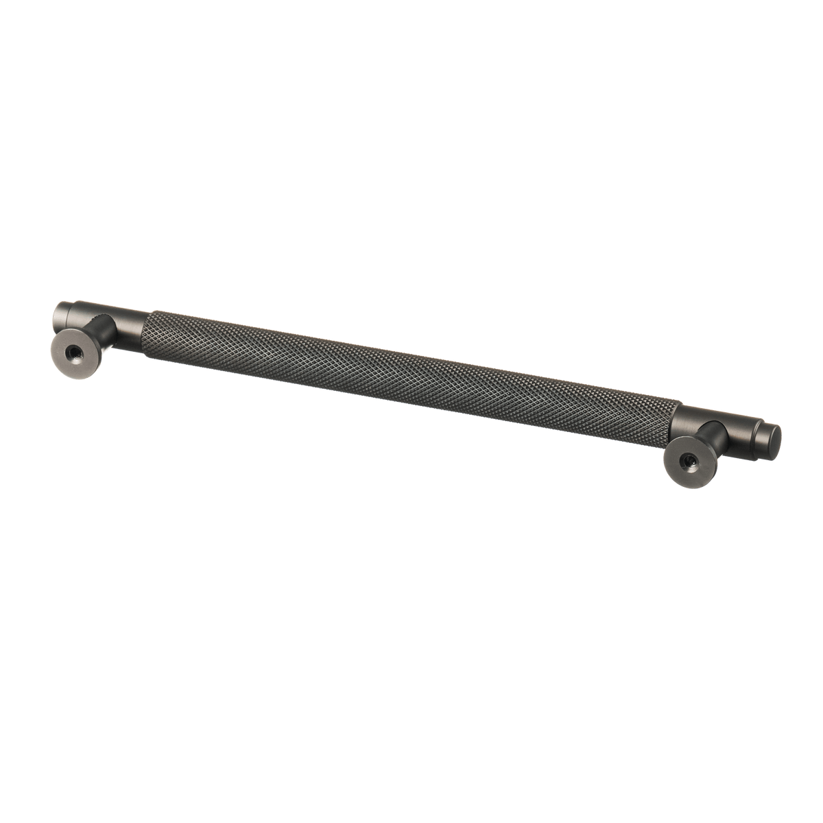 Meubelgreep in gun metal met diamond cut structuur, hartafstand 192 mm, lengte 224 mm