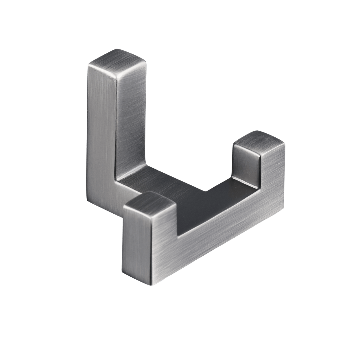 Dubbele handdoekhaak in gun metal
