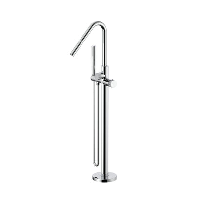 Stria Badmengkraan Vrijstaand + Handdouche + Doucheslang | Thermostatisch | Chroom - WDtegels