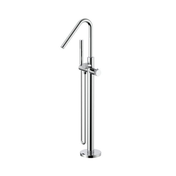Stria Badmengkraan Vrijstaand + Handdouche + Doucheslang | Thermostatisch | Chroom