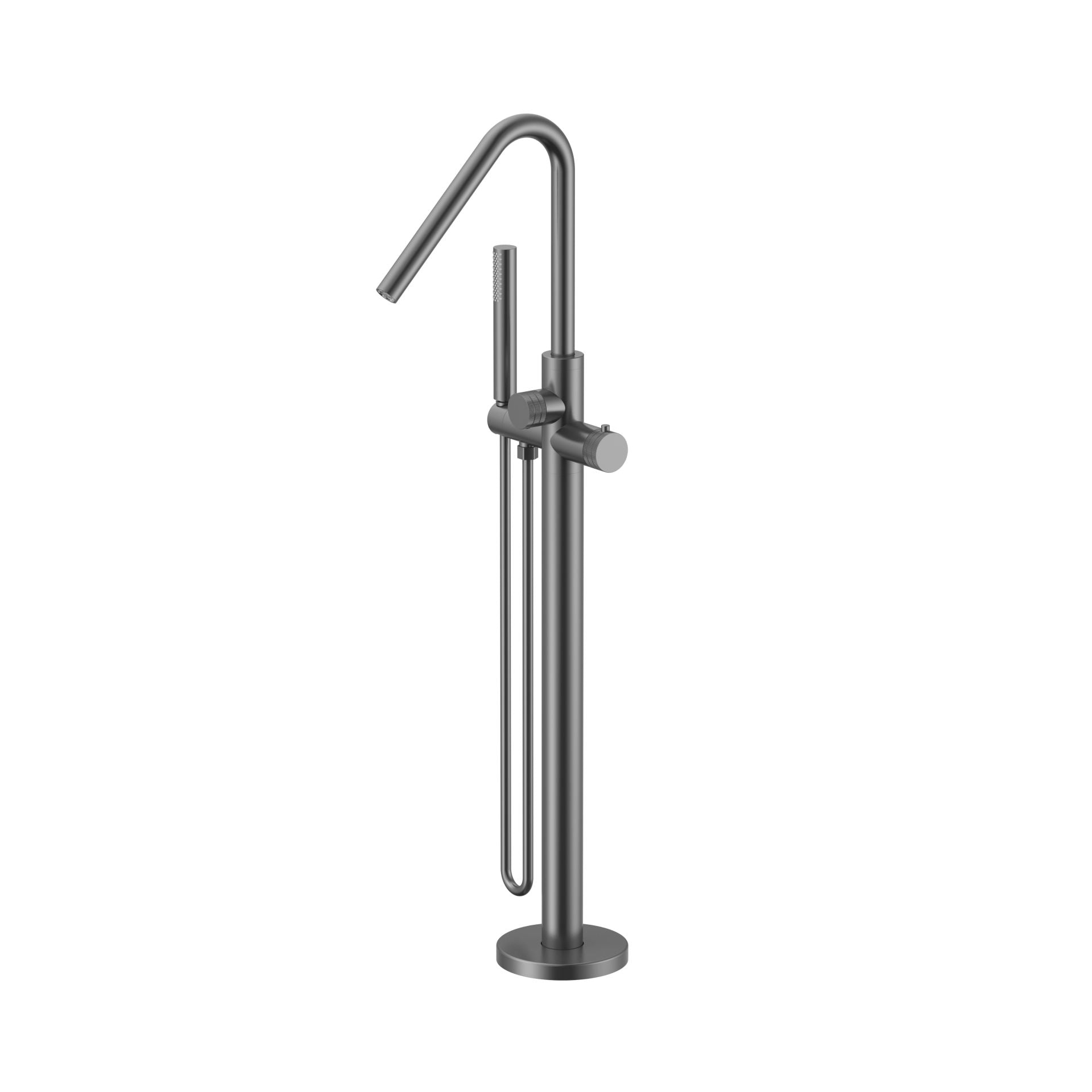 Stria Badmengkraan Vrijstaand + Handdouche + Doucheslang | Thermostatisch | Gunmetal PVD - WDtegels
