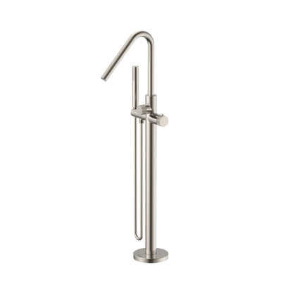 Stria Badmengkraan Vrijstaand + Handdouche + Doucheslang | Thermostatisch | Geborsteld RVS - WDtegels