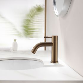 Stria Koudwaterkraan | Hendel met ribbelstructuur | Bruin Brons PVD - WDtegels