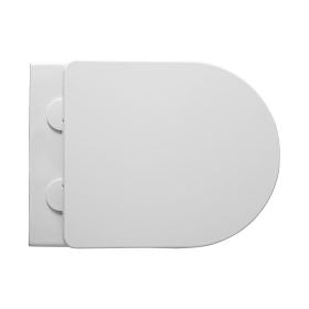 Aloni Pro Hangend Toilet | 36x32x49cm | Tornadospoeling | Randloos | met Zitting | Soft Close | Quick Release | Compact | Mat Wit - WDtegels