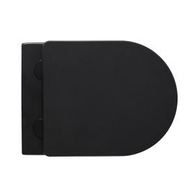 Aloni Pro Hangend Toilet | 36x32x49cm | Tornadospoeling | Randloos | met Zitting | Soft Close | Quick Release | Compact | Mat Zwart - WDtegels