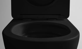 Aloni Pro Hangend Toilet | 36x32x49cm | Tornadospoeling | Randloos | met Zitting | Soft Close | Quick Release | Compact | Mat Zwart - WDtegels