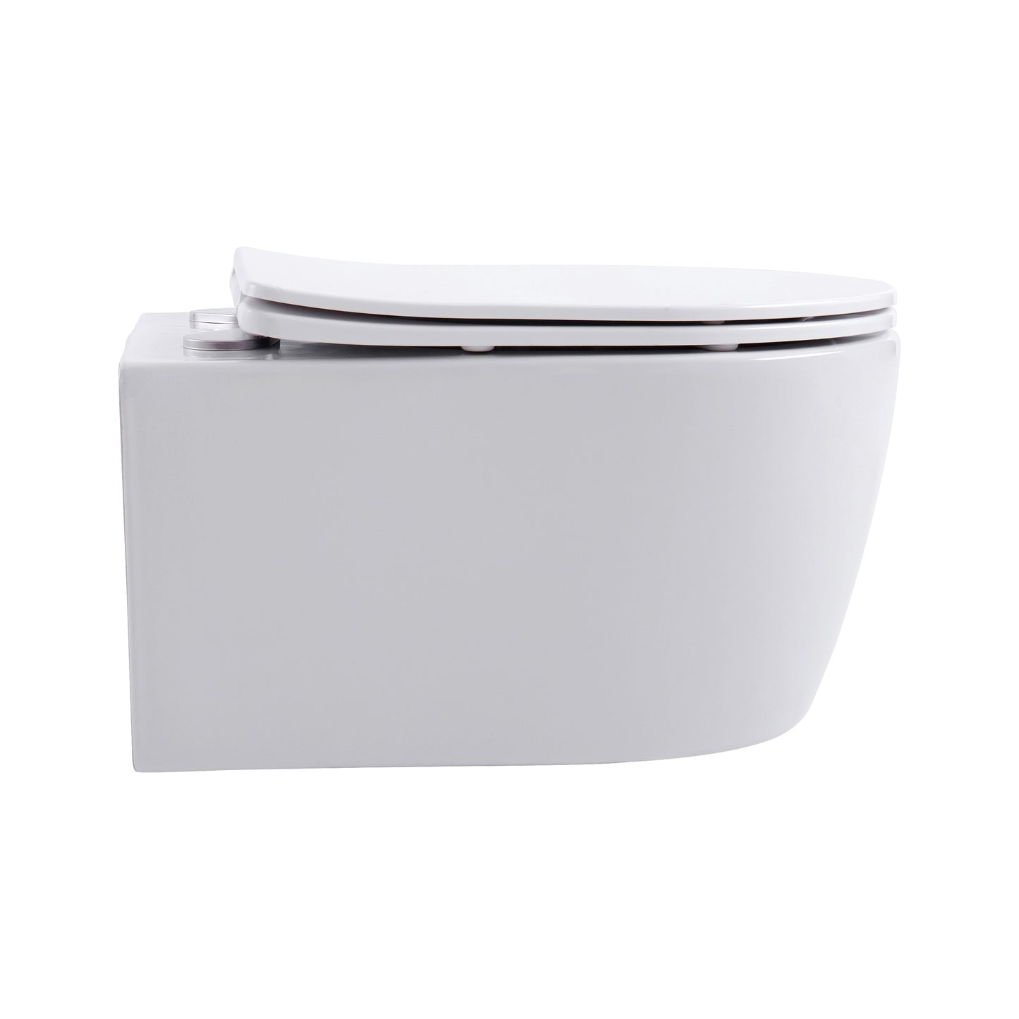 Aloni Pro Hangend Toilet | 36x25x49cm | Randloos | met Zitting | Softclose | Quick Release | Compact | Mat Wit - WDtegels