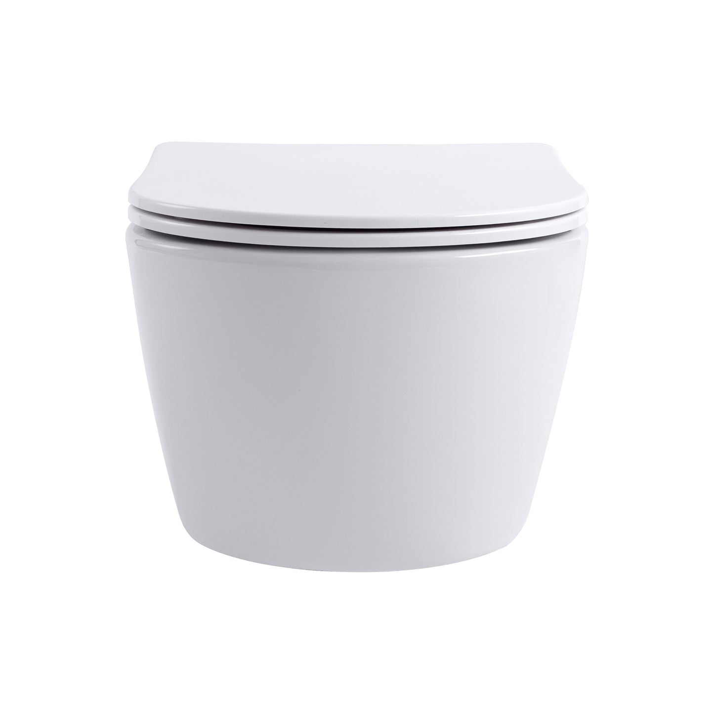 Aloni Pro Hangend Toilet | 36x25x49cm | Randloos | met Zitting | Softclose | Quick Release | Compact | Mat Wit - WDtegels