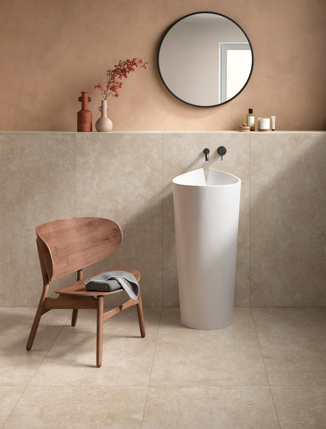 Vloer- en wandtegel Pora Beige 60x60 rett - foto 2