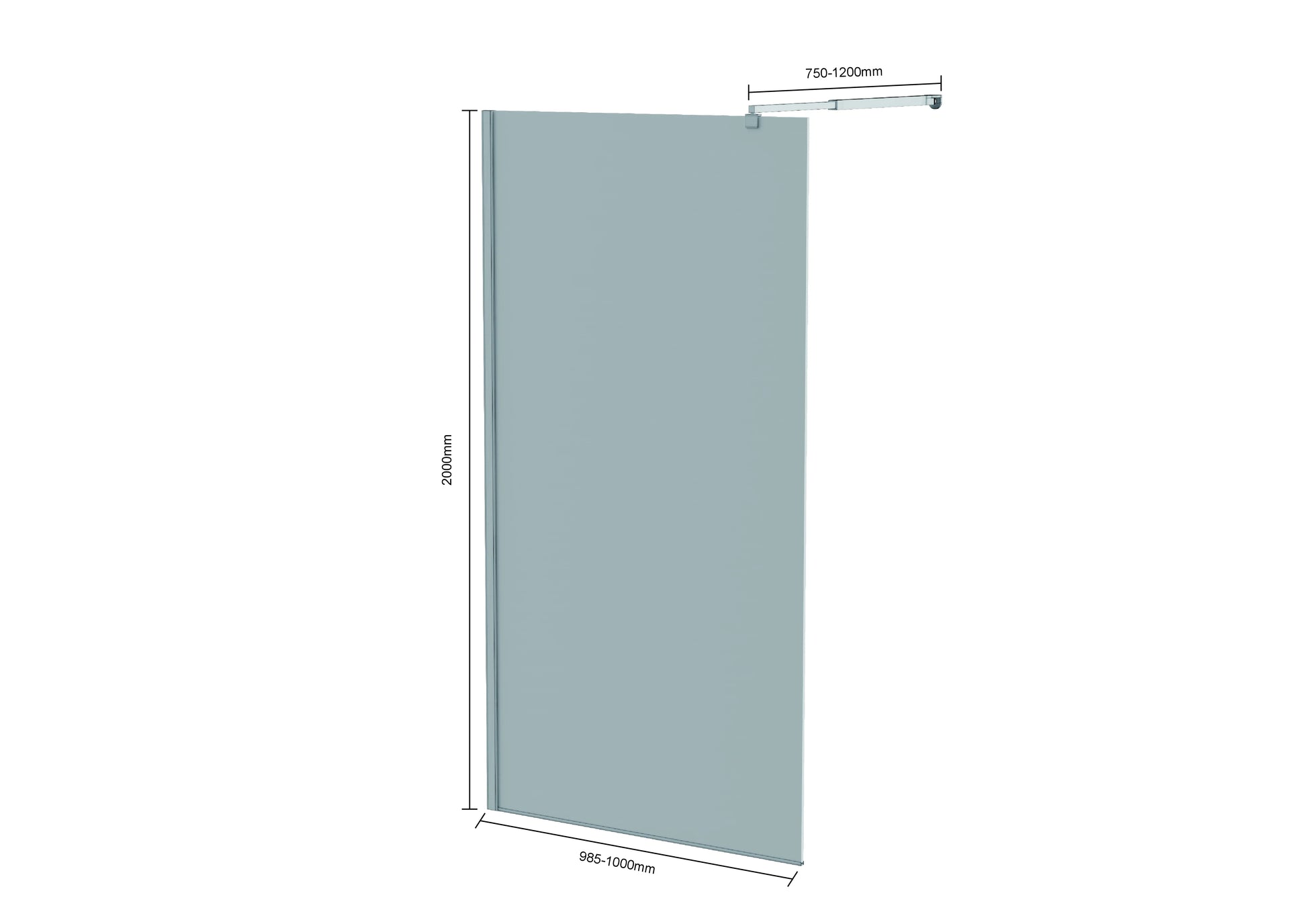 Douchewand Nova - 100x200cm - WDtegels