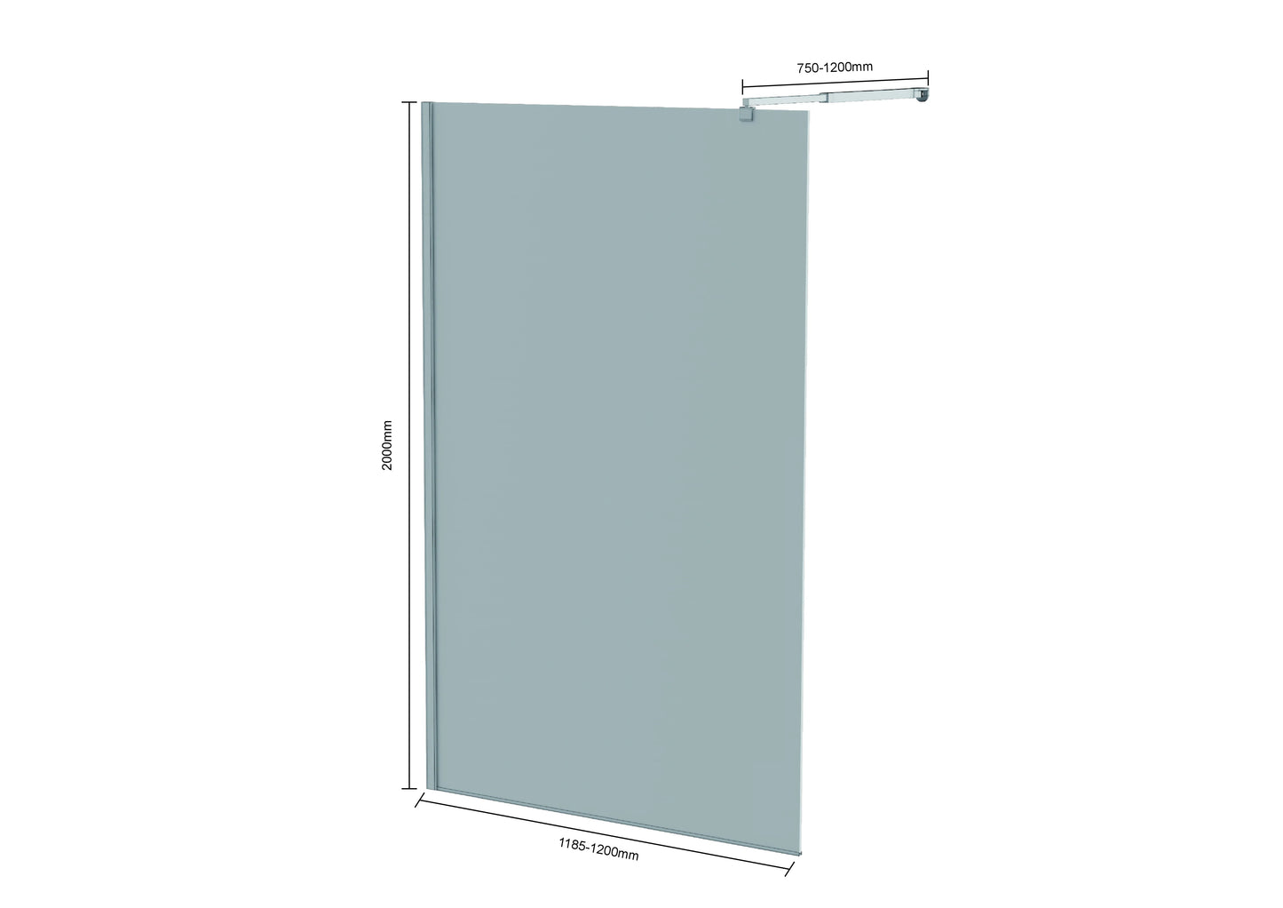 Douchewand Elva - 120x200cm