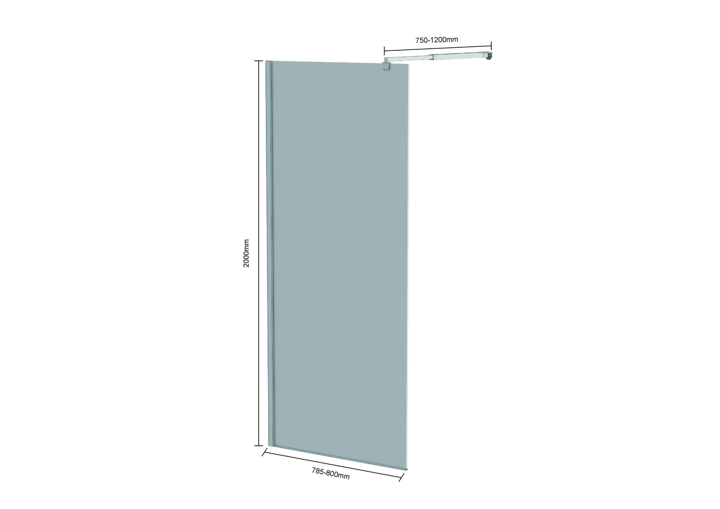 Shower screen Vero - 80x200cm