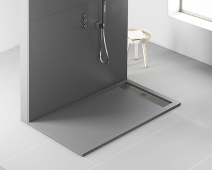 Aloni Elite Douchebak | 120x80x3cm | Composiet | Mat Grijs - WDtegels