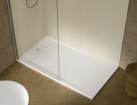 Aloni Elite Douchebak | 120x90x3cm | Composiet | Mat Wit - WDtegels