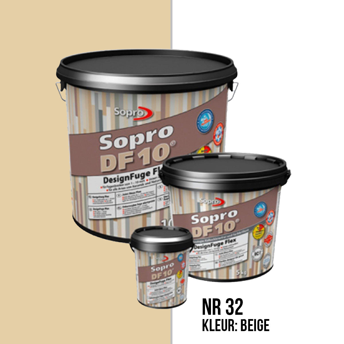 Voegmortel Sopro DF 10 Flexibel beige nr. 32 5kg - WDtegels