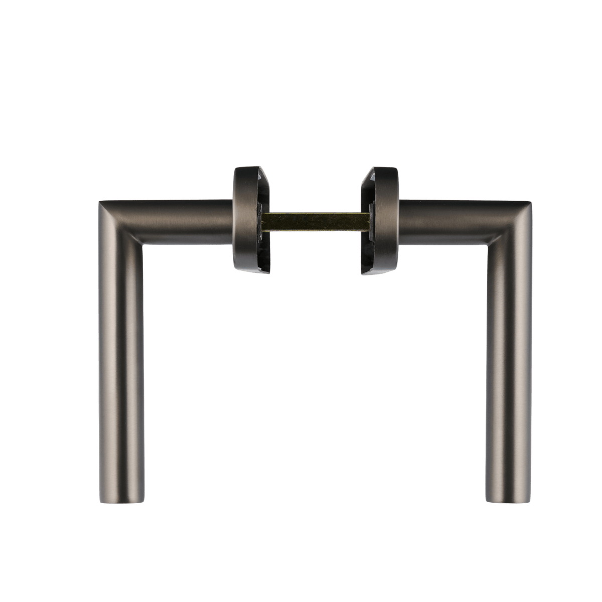 Deurklink Torino in gun metal met sleutelgat 56 mm