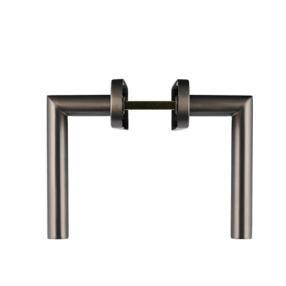 Deurklink Torino in gun metal met sleutelgat 56 mm