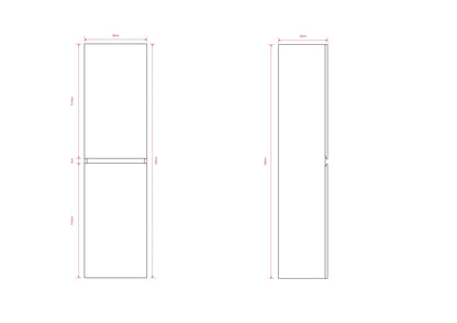 Kolomkast Ruvo - 150cm - Warm Eiken