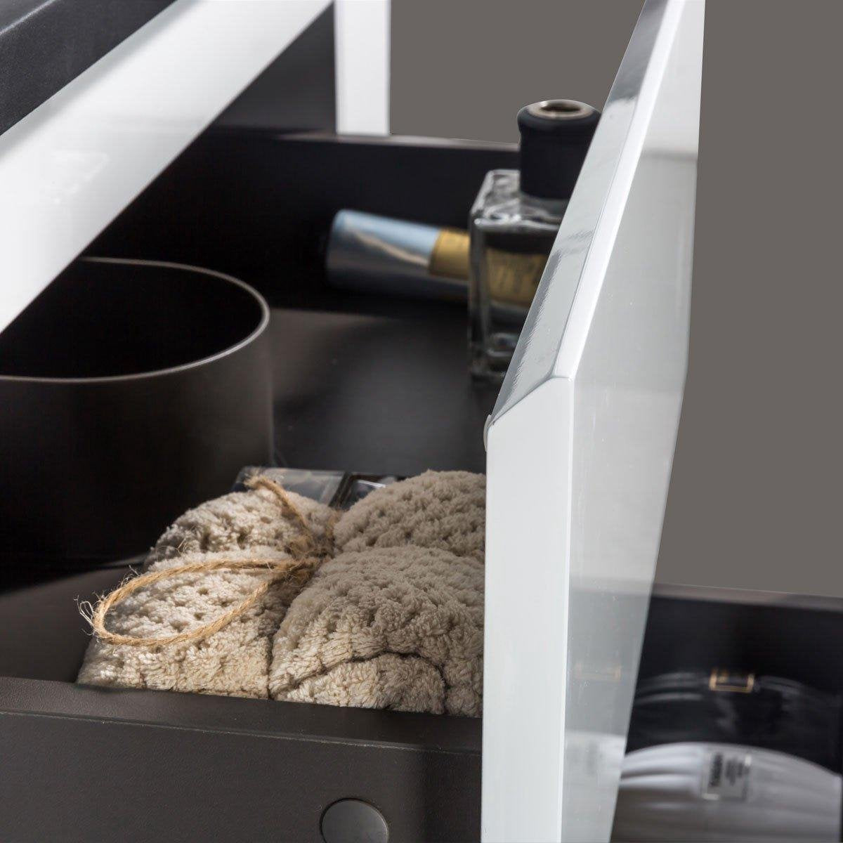 Onderkast badkamermeubel Tieme hoogglans wit 60x50x48cm