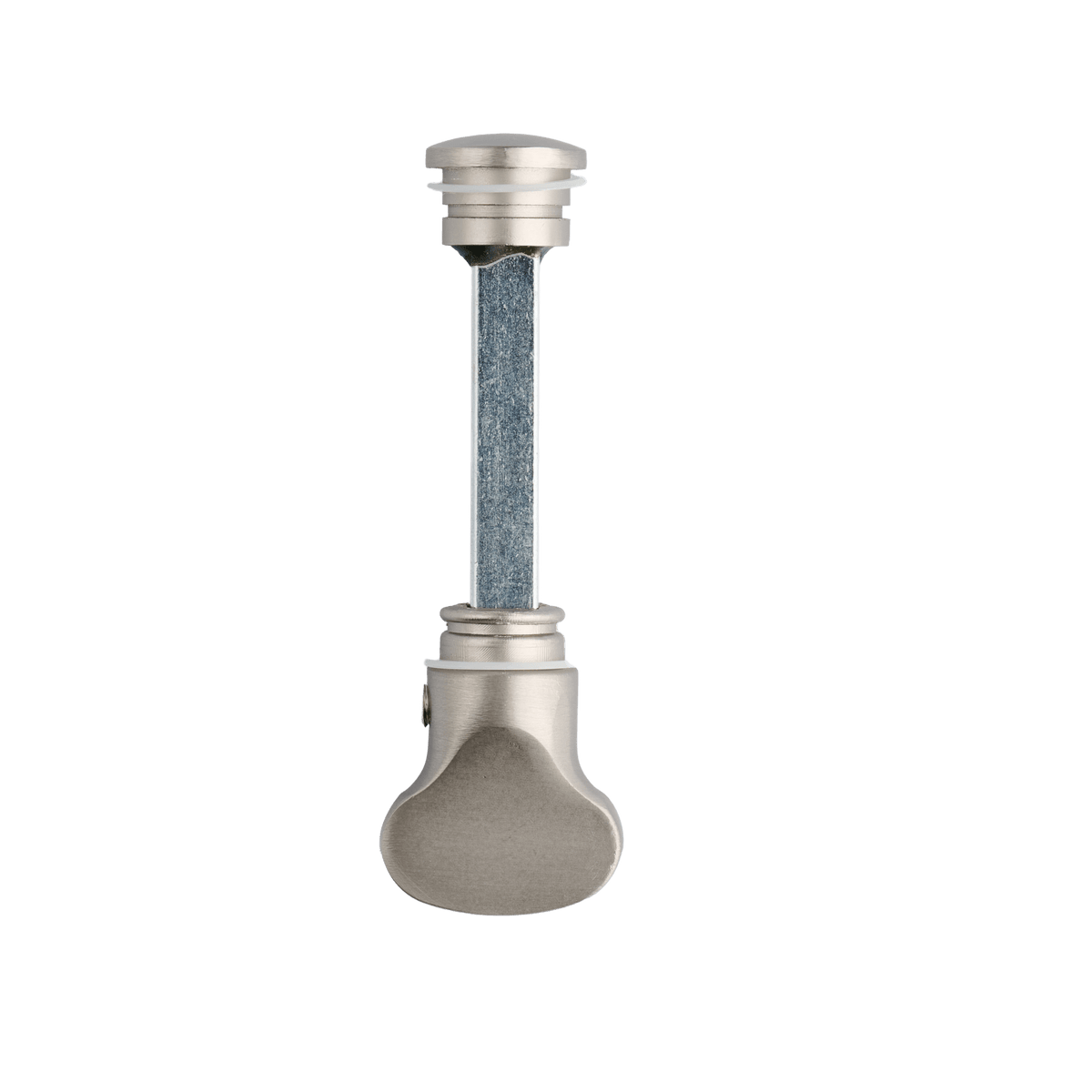 Draaiknop en sluitstift van deurklink Volano in RVS met WC-sluiting 63 mm
